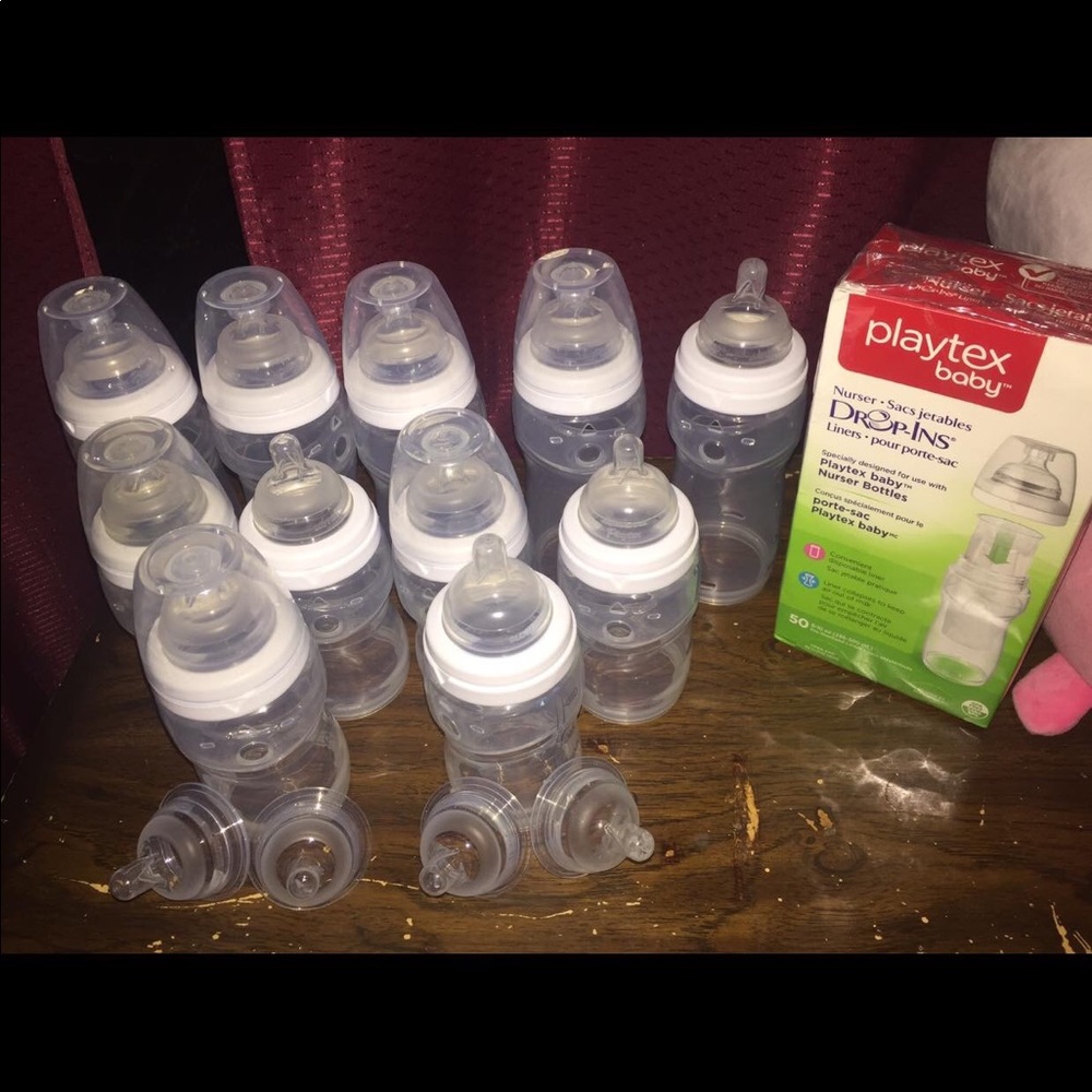 Playtex bottles/brand new liners and nipples